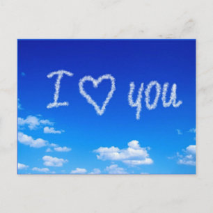 "I Love You" luchttekst Briefkaart