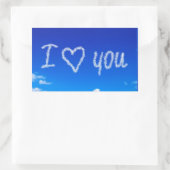 "I Love You" luchttekst Rechthoekige Sticker (Tas)
