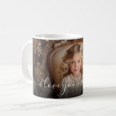 I Love You Mama, 1 foto, Moederdag, Verjaardag Koffiemok (Voorkant links)