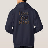 I Love You Mama | Halloween Alphabet Style Hoodie (Achterkant)