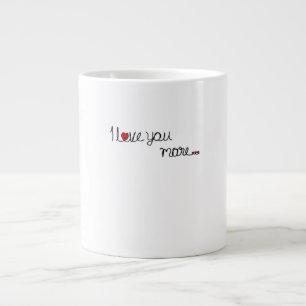 I Love You Meer Rode Harten Typografie Ontwerp Grote Koffiekop