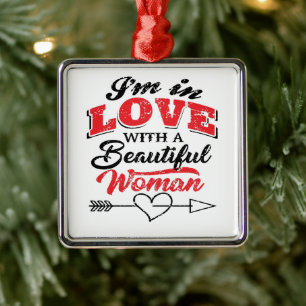 I Love You Metalen Ornament