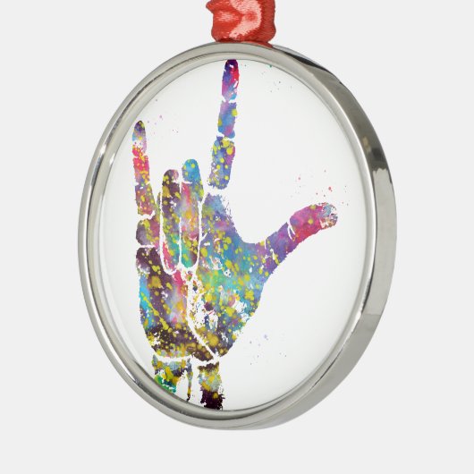 I Love You Metalen Ornament (Links)