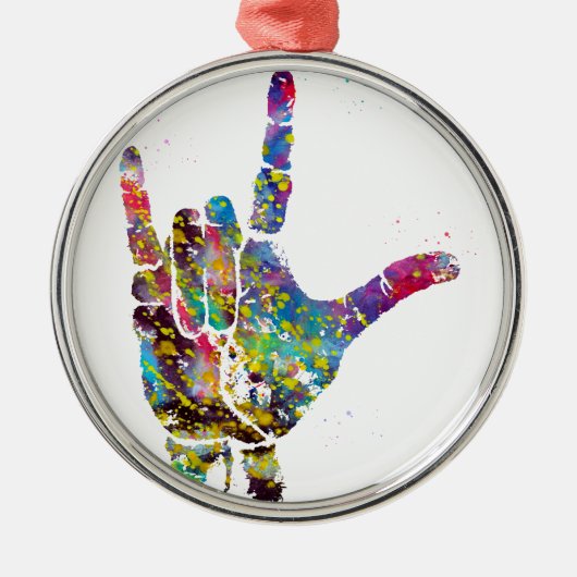 I Love You Metalen Ornament (Voorkant)