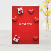 I Love You Modern Card Kaart (Gele Bloem)