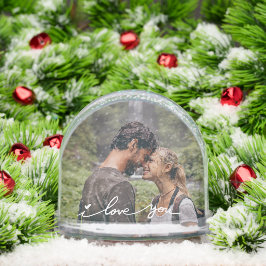 I Love You Modern Script Photo Sneeuwbol