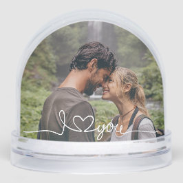 I Love You Modern Script Photo Sneeuwbol