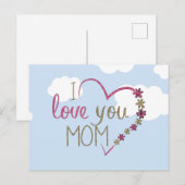 I Love You Moeder, Briefkaart (Voorkant / Achterkant)