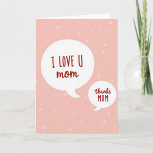I Love You Moeder Illustratiekaart Kaart