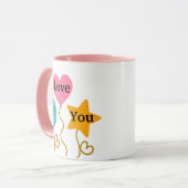 I Love You Mok - Romantische ballonnen Schattige k (Voorkant links)