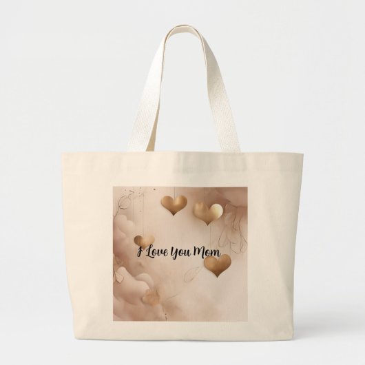 I Love You Mom 2 Grote Tote Bag (Voorkant)