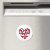 I LOVE YOU MOM 3D HEART MAGNETS MAGNEET (Insitu (Vaatwasser))