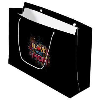 I Love You Mom / Bolsa de Regalo Estilo Grafiti Groot Cadeauzakje