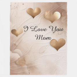 I Love You Mom Fleece Deken