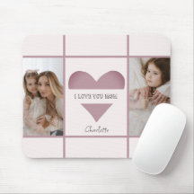 "I Love You Mom" Gepersonaliseerde foto's Muismat