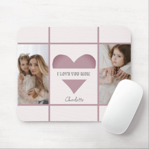 "I Love You Mom" Gepersonaliseerde foto's Muismat