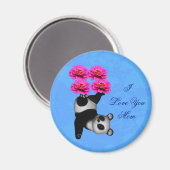 I Love You Mom Juggling Panda  Magneet (Voorkant / Achterkant)