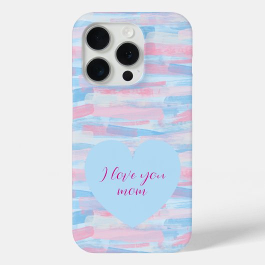 I Love You Mom -  pastel Case-Mate iPhone Case (Achterkant)