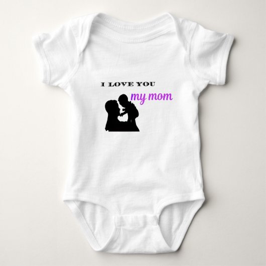 I Love You Mom – Sweet Baby Gift Romper (Voorkant)