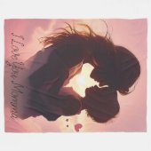 I Love You Momma Fleece Deken (Voorkant (Horizontaal))