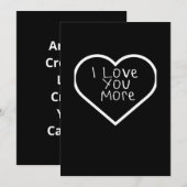 I Love You More Artistic Design  Feestdagenkaart (Voorkant / Achterkant)