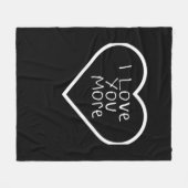 I Love You More Artistic Design  Fleece Deken (Voorkant (Horizontaal))