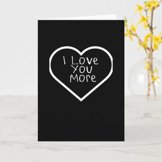 I Love You More Artistic Design  Kaart (Gele Bloem)