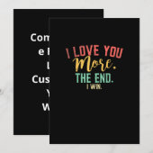 I Love You More I Win Funny Playful Design Feestdagenkaart (Voorkant / Achterkant)