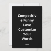 I Love You More I Win Funny Playful Design Feestdagenkaart (Achterkant)