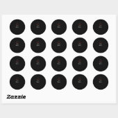 I Love You More Minimal Design  Ronde Sticker (Vel)