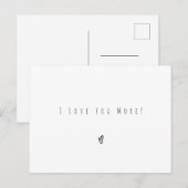 I Love You More Quote Love Text Card Briefkaart (Voorkant / Achterkant)