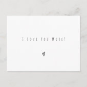 I Love You More Quote Love Text Card Briefkaart (Voorkant)