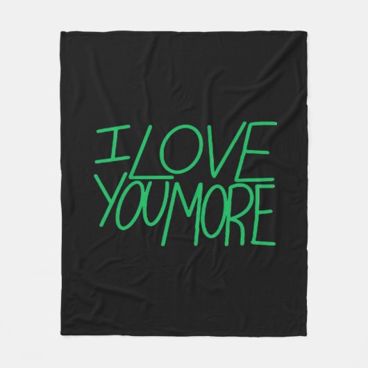 I Love You More Refined Aesthetic  Fleece Deken (Voorkant)