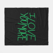 I Love You More Refined Aesthetic  Fleece Deken (Voorkant (Horizontaal))