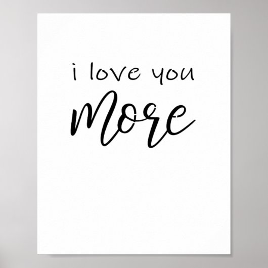 I Love You More Say It All The Time Smiling Love Q Poster (Voorkant)