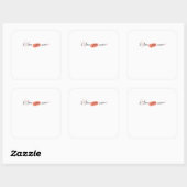 I Love You More Simple Romantic Quote  Vierkante Sticker (Vel)