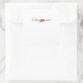 I Love You More Simple Romantic Quote  Vierkante Sticker (Tas)