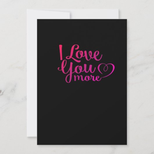 I Love You More Soft Minimal Design Feestdagenkaart (Voorkant)