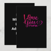 I Love You More Soft Minimal Design Feestdagenkaart (Voorkant / Achterkant)