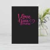 I Love You More Soft Minimal Design Feestdagenkaart (Staand voorkant)