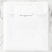 I Love You More Soft Romantic Aesthetic  Vierkante Sticker (Tas)