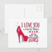 I Love You More Than All The Stars Feestdagenkaart (Voorkant / Achterkant)