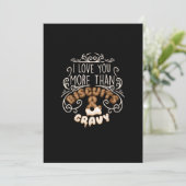 I Love You More Than Biscuits Gravy Funny Food Sty Feestdagenkaart (Staand voorkant)