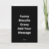 I Love You More Than Biscuits Gravy Funny Gift  Kaart (Achterkant)