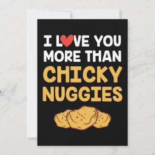 I Love You More Than Chicken Nuggies Valentine Feestdagenkaart