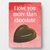 I love you more than chocolate fotoplaat (voorkant)
