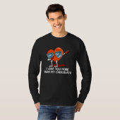 I Love You More Than Chocolate  Valentines Day Hum T-shirt (Voorkant volledig)