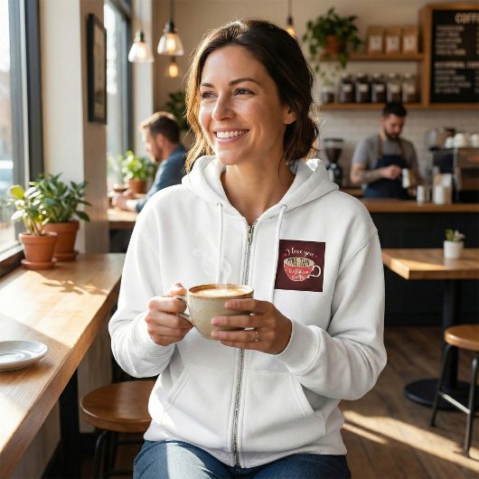 I Love You More Than Coffee Funny Quote Hoodie