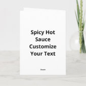 I Love You More Than Hot Sauce Funny Valentines Ca Kaart (Achterkant)