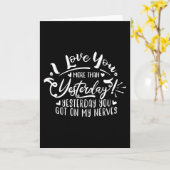 i love you more than yesterday kaart (Gele Bloem)